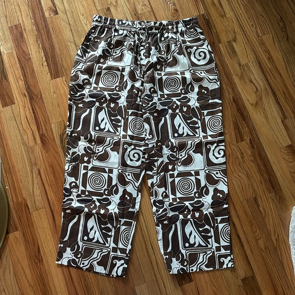 Mara Hoffman Jackie Pant Straight Leg Elastic Waistband Drawstring Abrazo Hemp - Picture 6 of 12